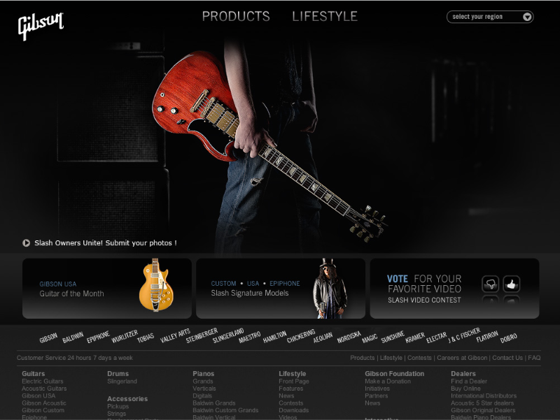 Gibson website 1