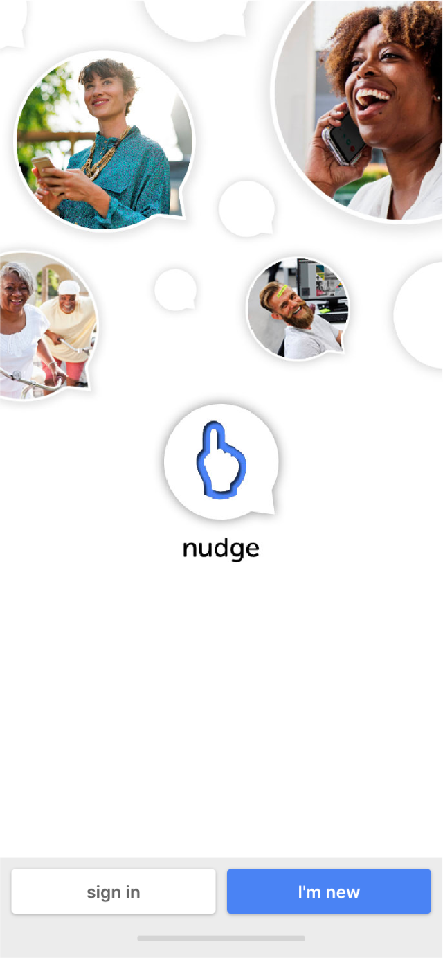 Nudge welcome screen