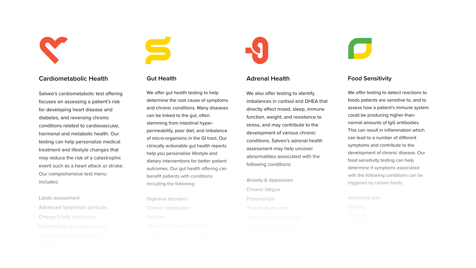 Salveo specialized areas